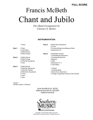 Chant and Jubilo - Full Score