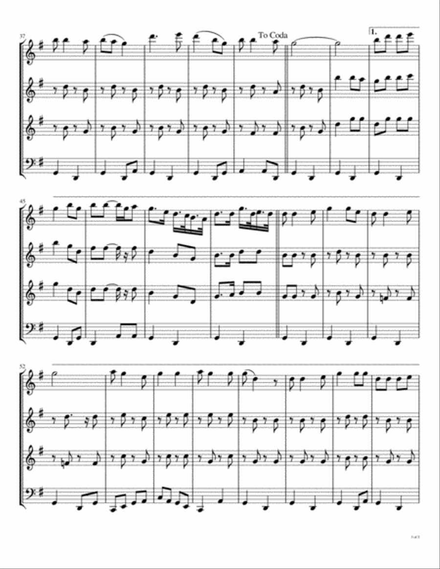 I Saw The Light Woodwind Quartet scores gallery preview page 4