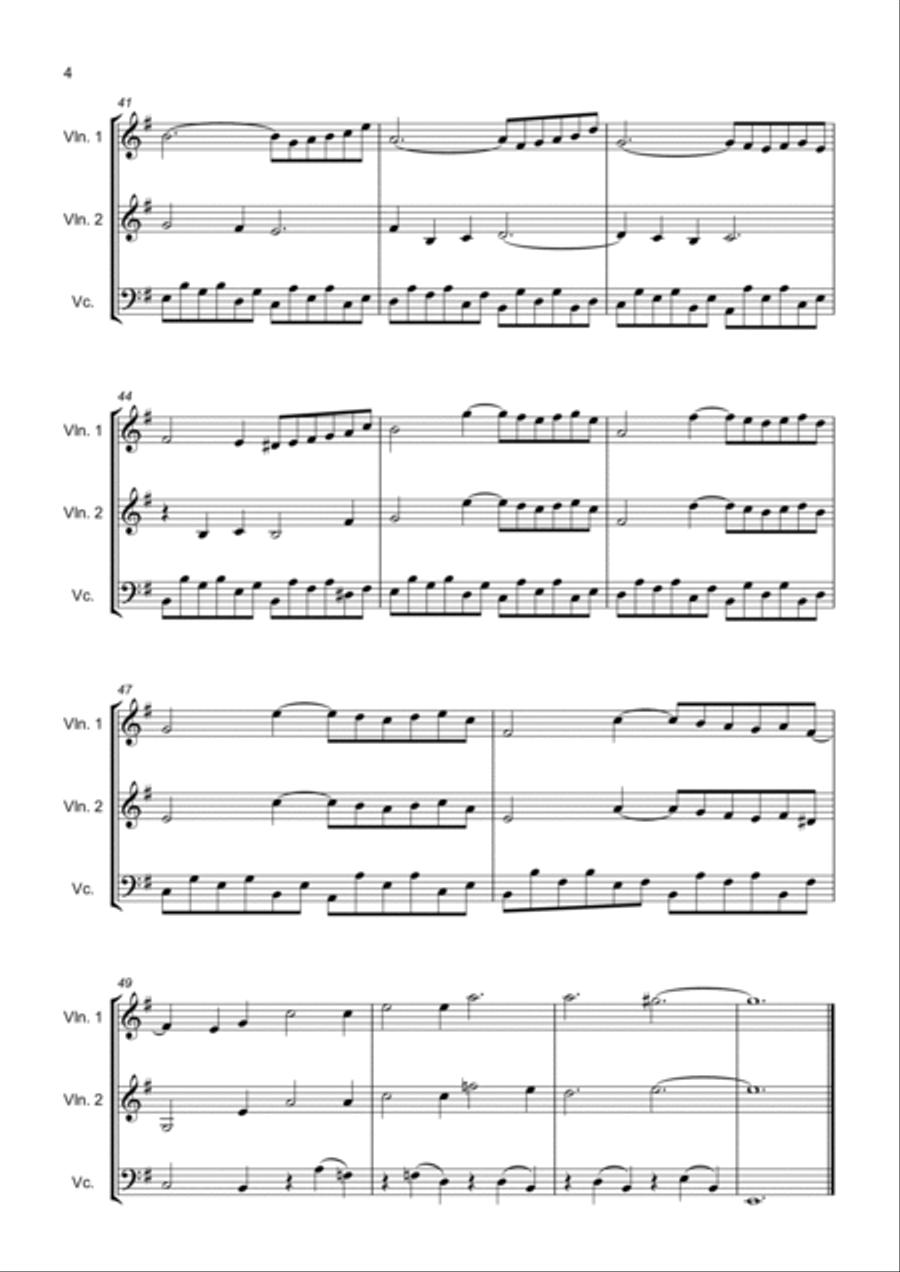 Violin Trio 2 mov II Grave String Trio scores gallery preview page 4