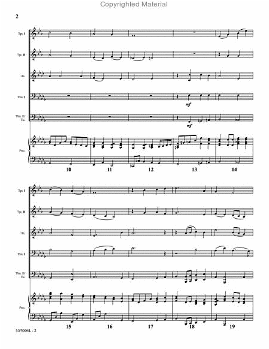 Jesus Shall Reign Brass Ensemble scores gallery preview page 3