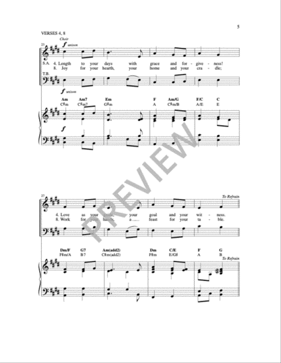 A Circle Blessing 4-Part scores gallery preview page 2