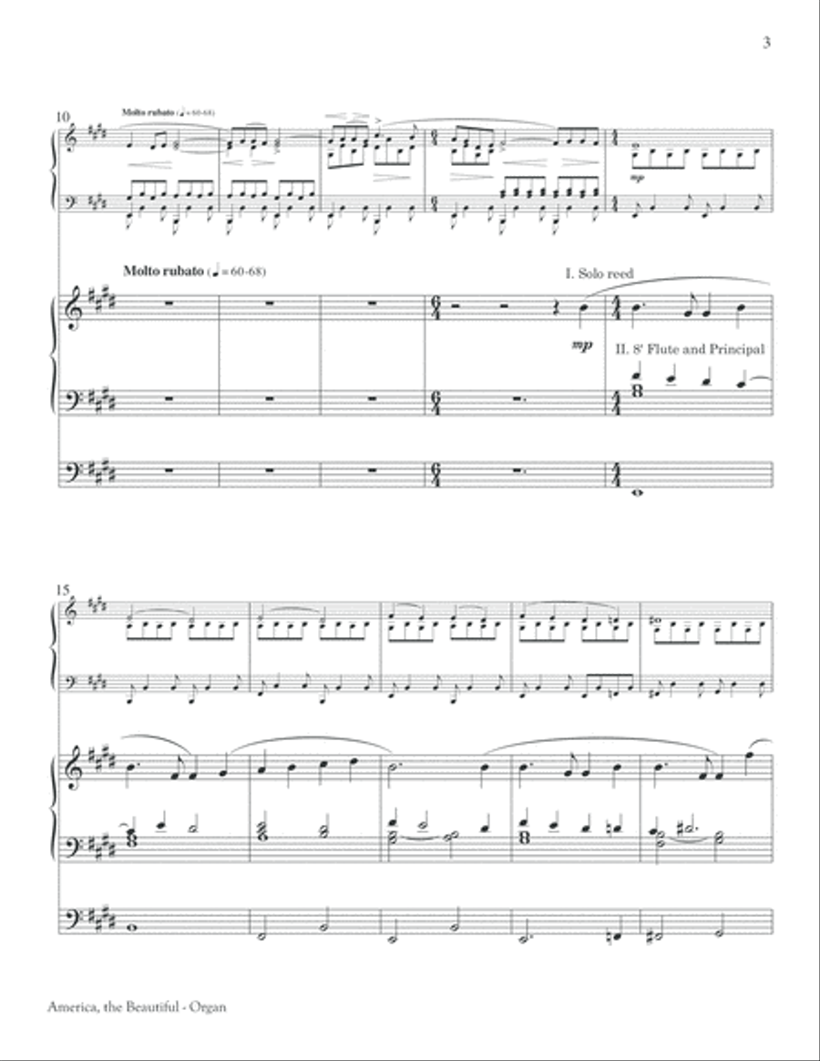 America, the Beautiful America, the Beautiful Choir scores gallery preview page 3