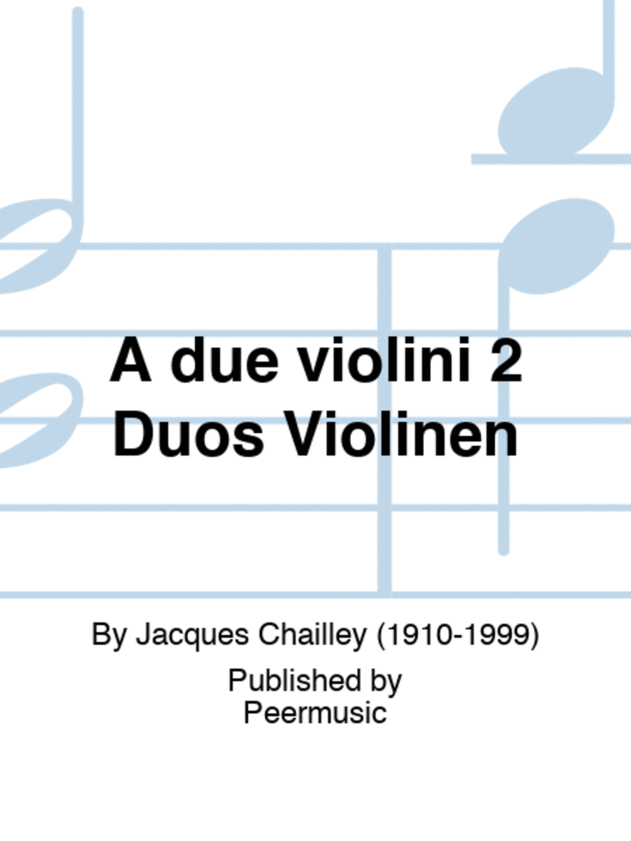 A due violini 2 Duos Violinen