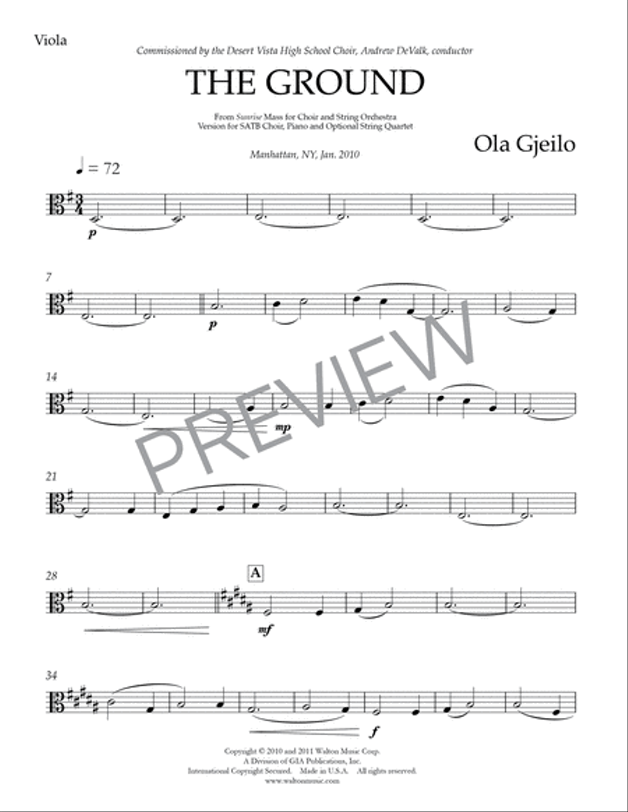 The Ground (Full Score and Instrumental Parts) Choir scores gallery preview page 25
