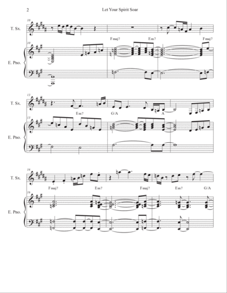 Let Your Spirit Soar Piano, Vocal, Guitar scores gallery preview page 2