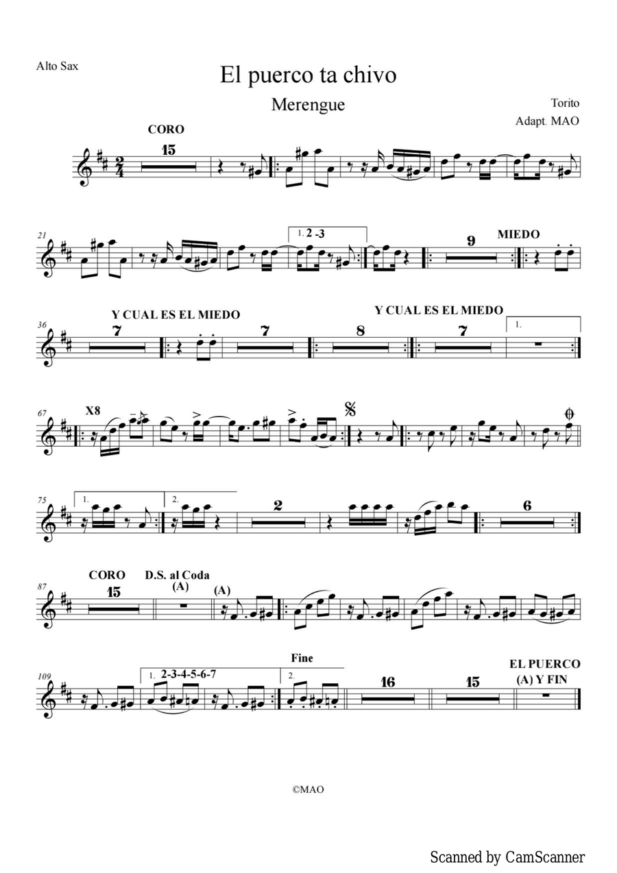 El puerco Ta chivo Full Orchestra scores gallery preview page 1