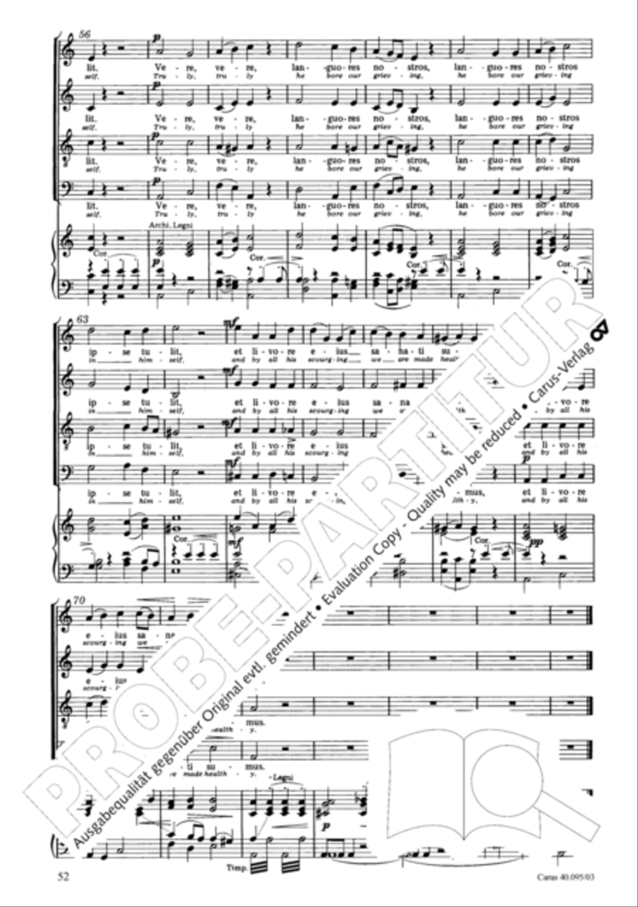 The Seven Words (Die Sieben Worte) 4-Part scores gallery preview page 53