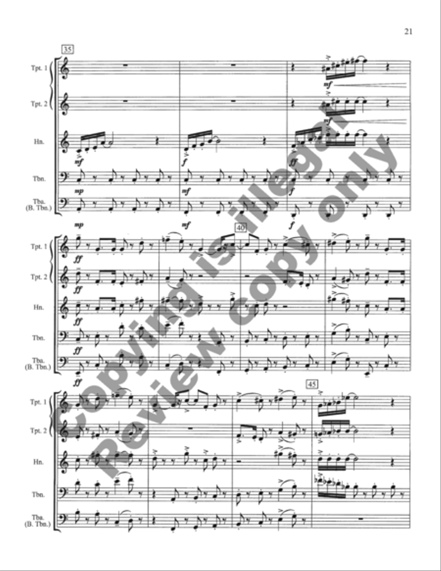 Inaugural Marches Inaugural Marches Brass Quintet scores gallery preview page 36