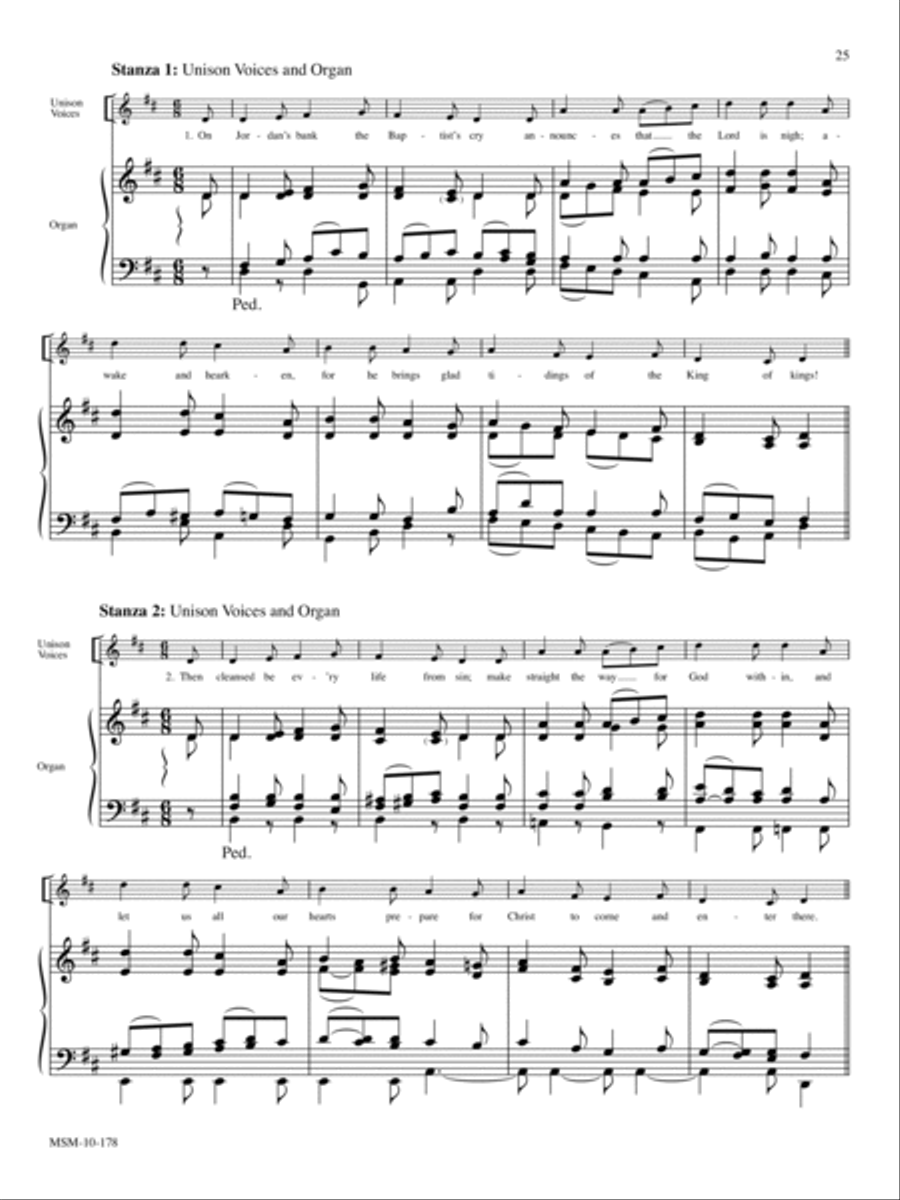 On Jordan's Bank the Baptist's Cry Organ scores gallery preview page 2