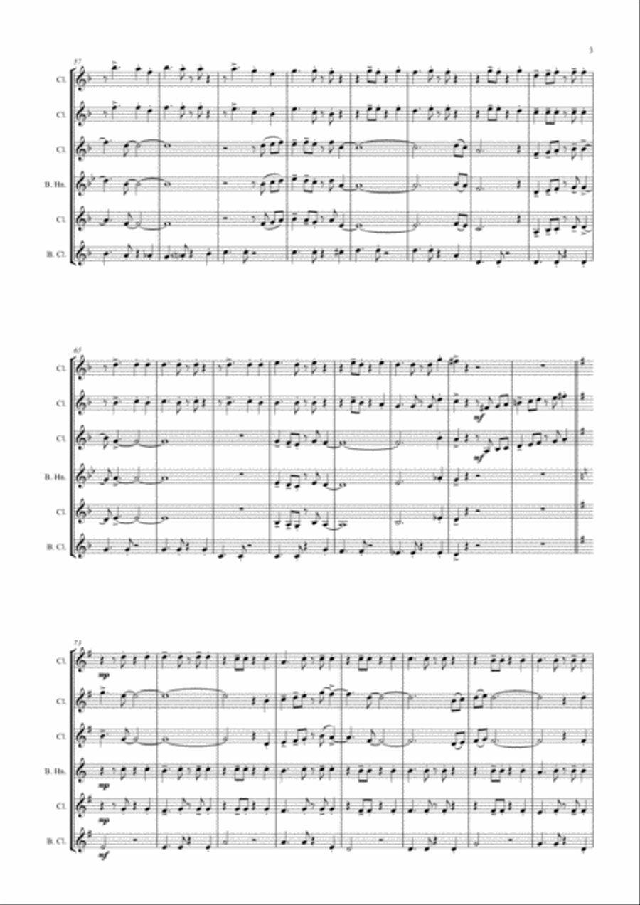 The girl I want to live with - Latin/Calypso - Clarinet Quintet Clarinet Quintet scores gallery preview page 4