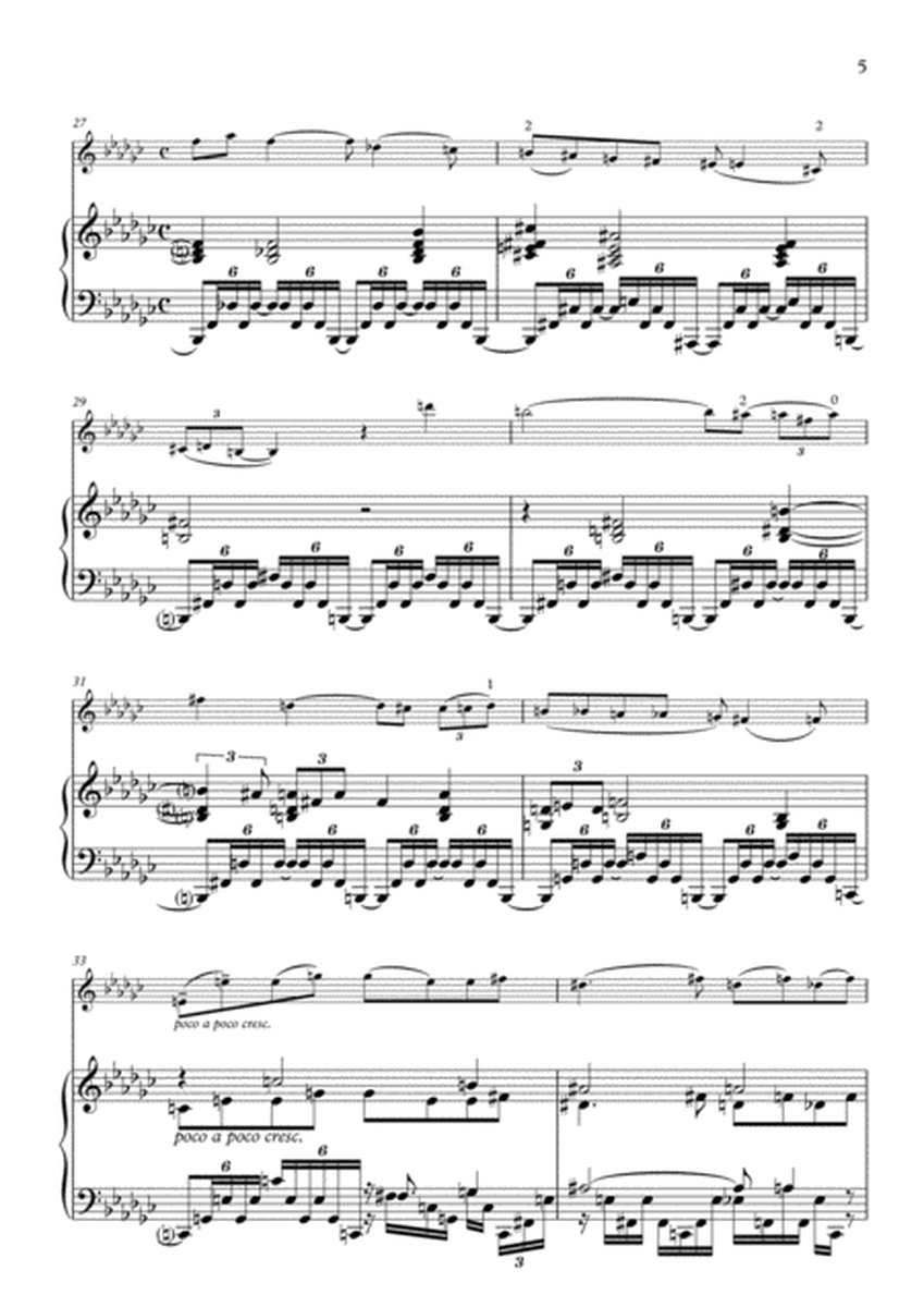 Rachmaninov-Pokhanovski Etude-Tableau in E-flat minor, op.39#5 arranged for violin and piano image number null