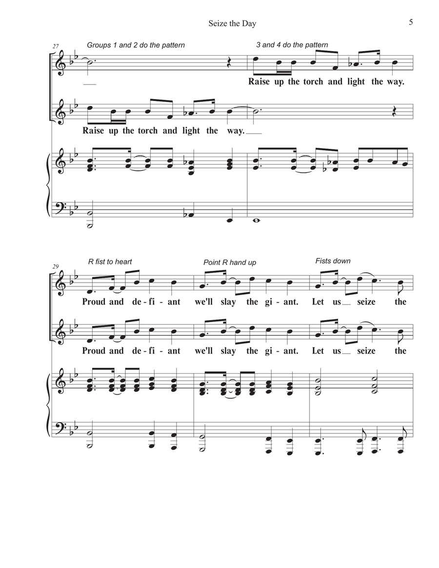 Seize The Day 2-Part scores gallery preview page 5