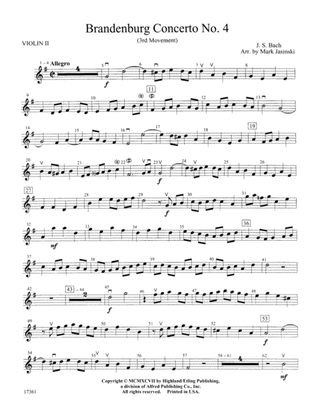 Brandenburg Concerto No. 4 (3rd Movement): 2nd Violin