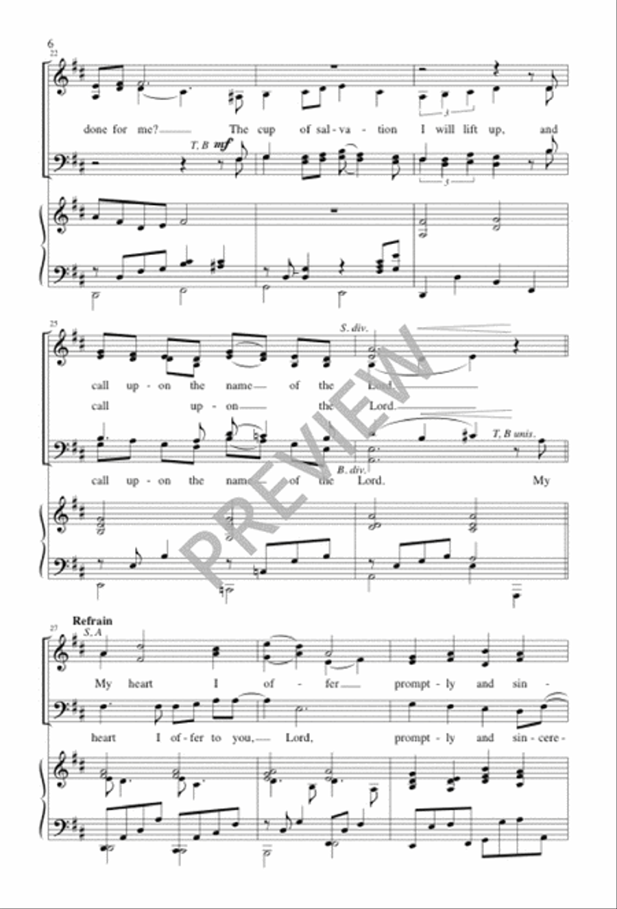 My Heart I Offer to You, Lord Divisi scores gallery preview page 6