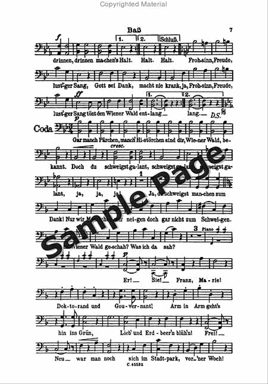 Wiener Wald Op. 325 Choir scores gallery preview page 8
