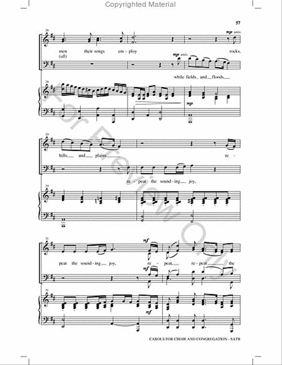 Carols for Choir and Congregation Choir scores gallery preview page 56