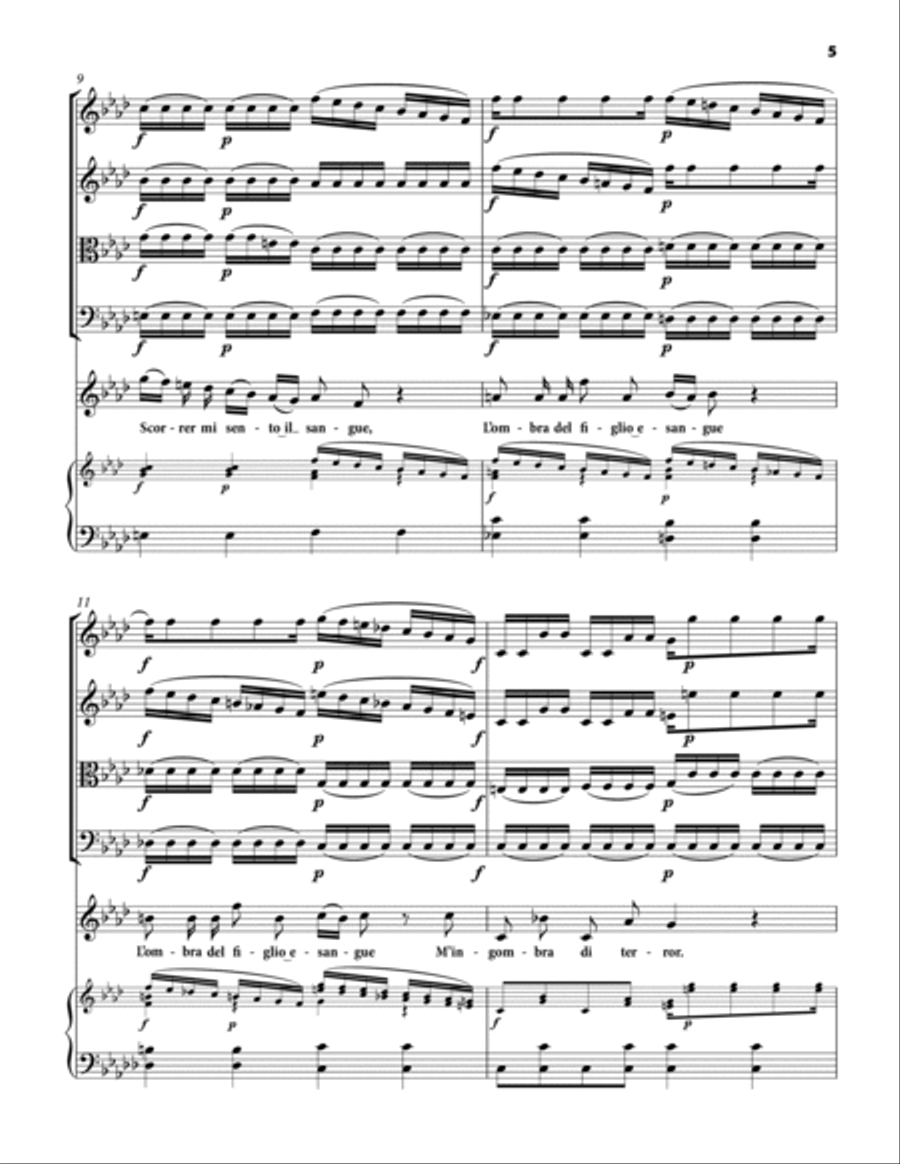 VIVALDI Antonio: Gelido in ogni vena, aria from the opera Il Farnace, score and parts (F minor) Chamber Orchestra scores gallery preview page 5