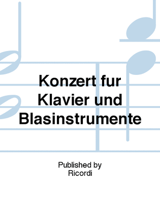 Book cover for Konzert für Klavier und Blasinstrumente