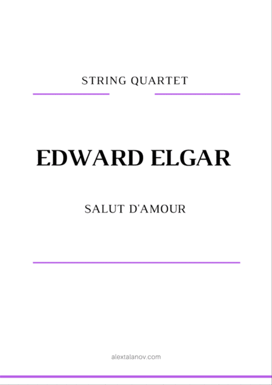 Salut D'amour String Quartet scores gallery preview page 1