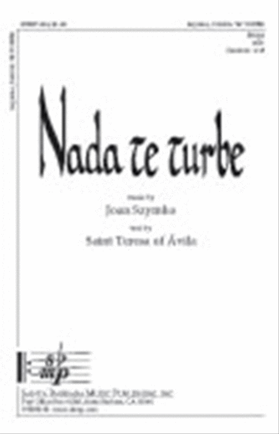 Nada te turbe - SSAA Octavo SSAA scores gallery preview page 1