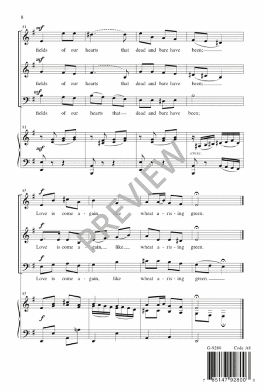 Love Is Come Again Love Is Come Again 3-Part scores gallery preview page 9