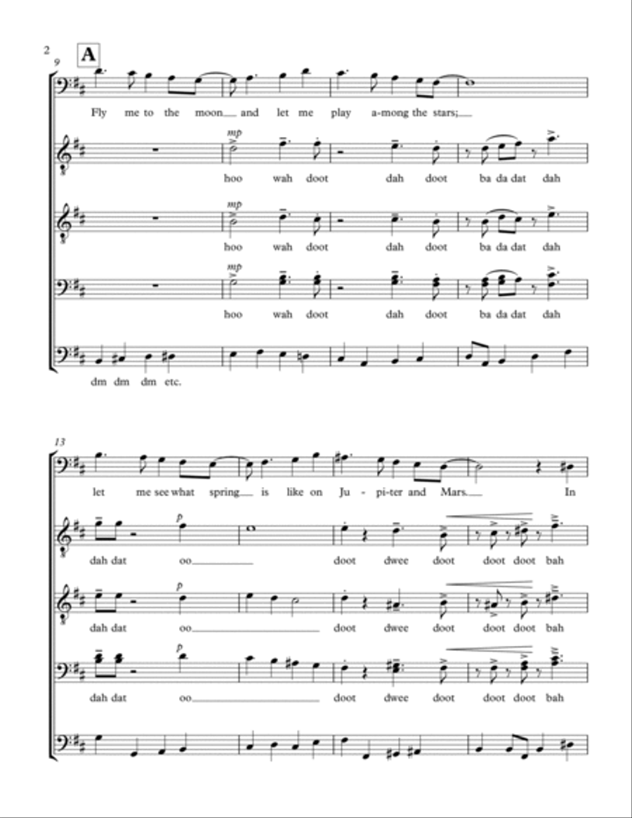 Fly Me To The Moon Fly Me To The Moon TTBB scores gallery preview page 2