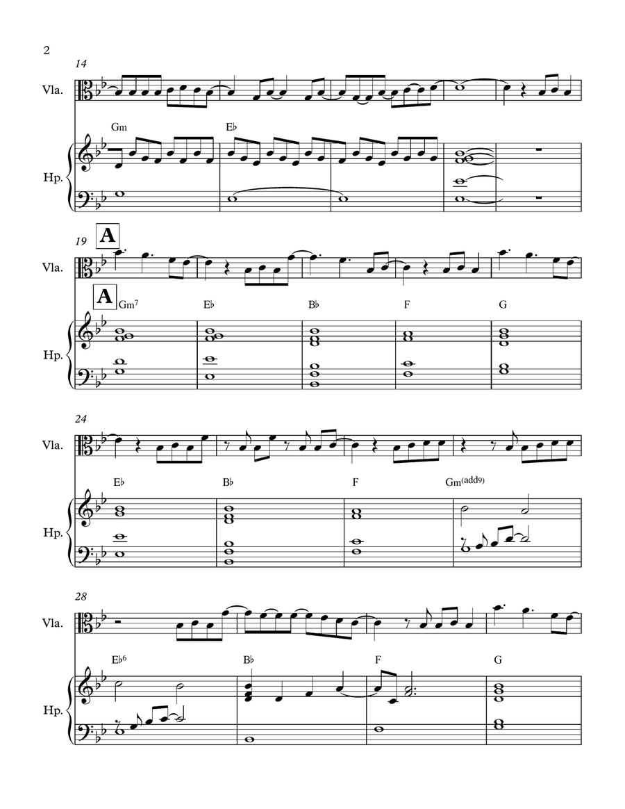 Rewrite The Stars String Duet scores gallery preview page 2