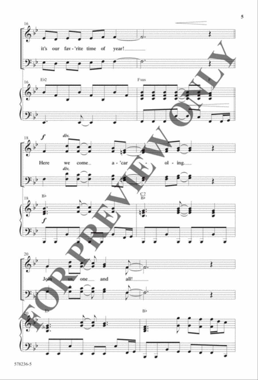 Here We Come a'Caroling - Anthem Choir scores gallery preview page 4