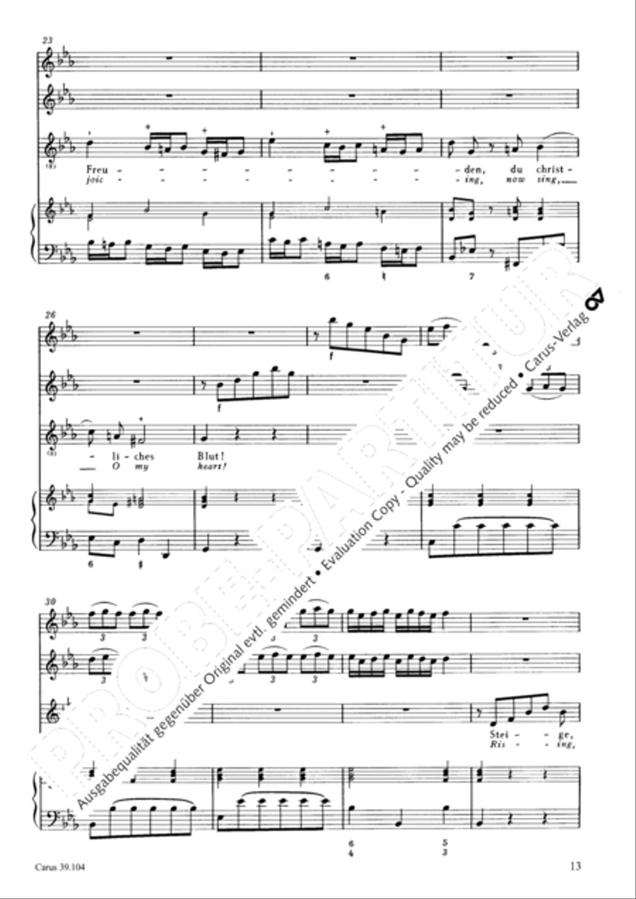 Holy child, come now with pleasure (Gottlichs Kind, lass mit Entzucken) Tenor Voice scores gallery preview page 14