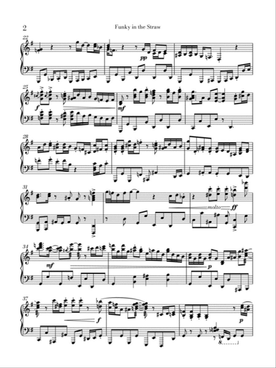 Funky in the Straw Funky in the Straw Piano Solo scores gallery preview page 2