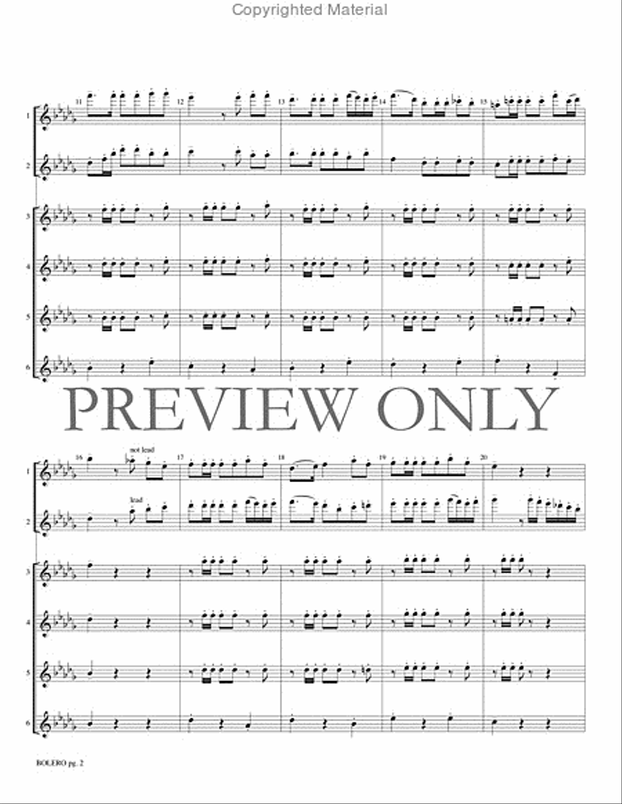 Bolero Small Ensemble scores gallery preview page 3