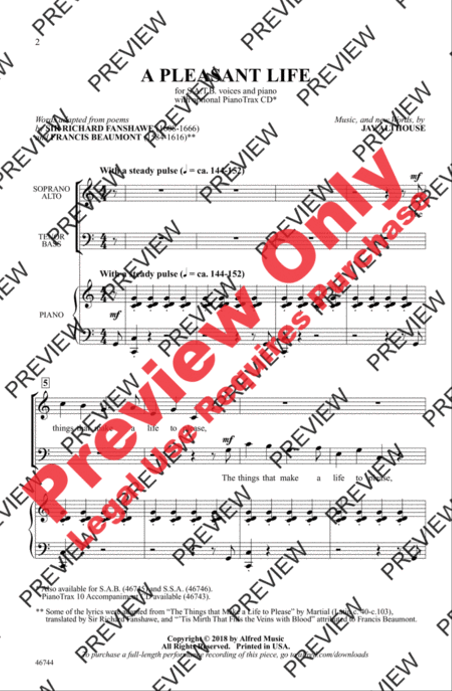 A Pleasant Life 4-Part scores gallery preview page 2