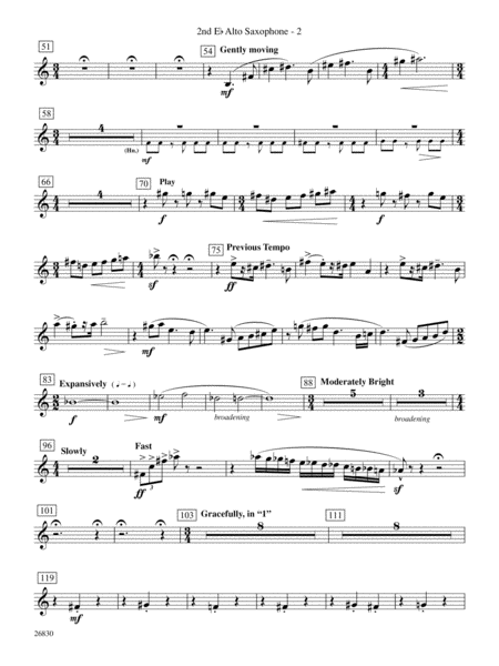 The Night Before Christmas: 2nd E-flat Alto Saxophone