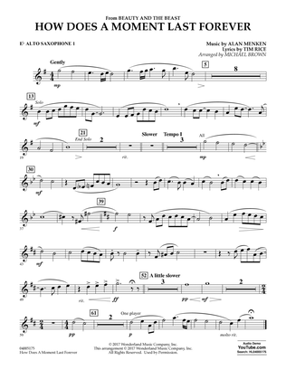 How Does a Moment Last Forever (from Beauty and the Beast) - Eb Alto Saxophone 1
