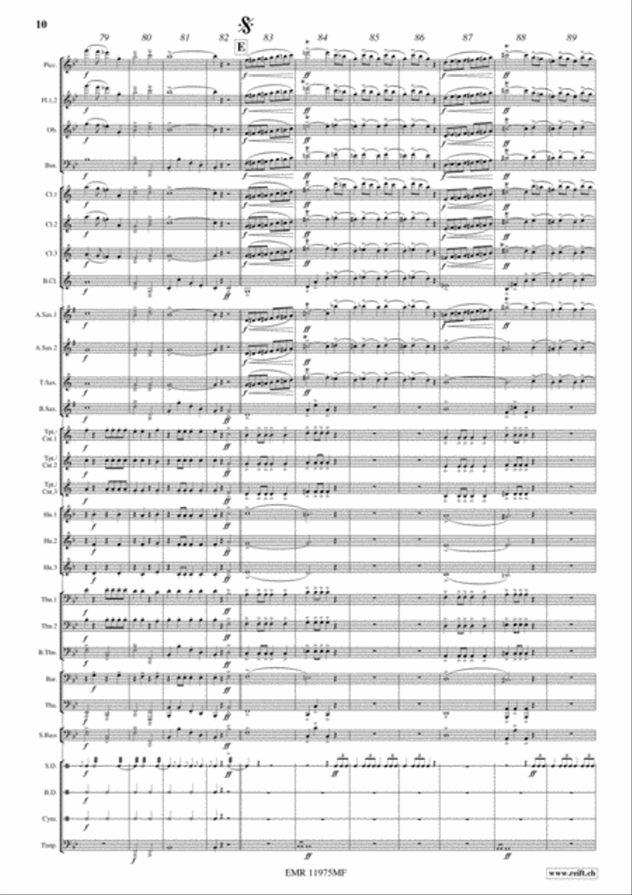 Bullets and Bayonets Concert Band scores gallery preview page 10