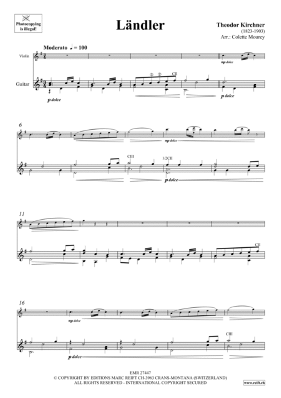 Landler Violin scores gallery preview page 3