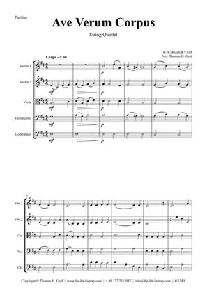 Ave Verum Corpus - W.A. Mozart - String Quintet