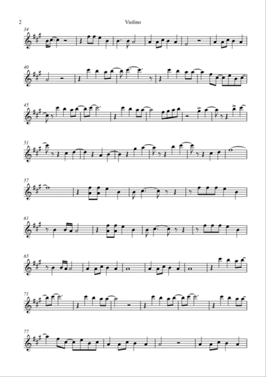 Say Yes To Heaven Violin Solo scores gallery preview page 2
