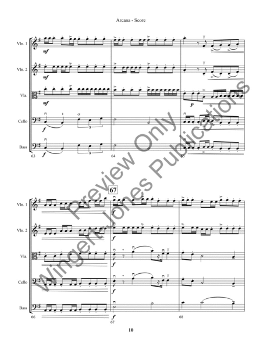 Arcana (Score) String Orchestra scores gallery preview page 13