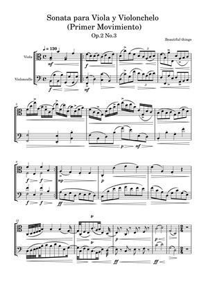 Sonata para Viola y Violonchelo(Primer Movimiento)-Beautiful things Op.2 No.3