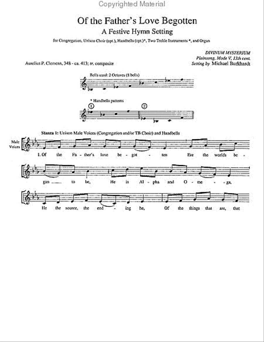 Of the Father's Love Begotten Unison Choir scores gallery preview page 2
