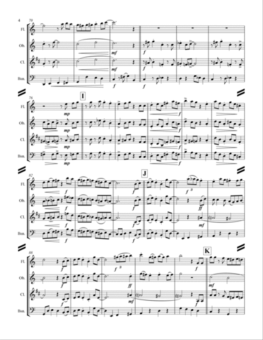 Let It Snow! Let It Snow! Let It Snow! Woodwind Quartet scores gallery preview page 5