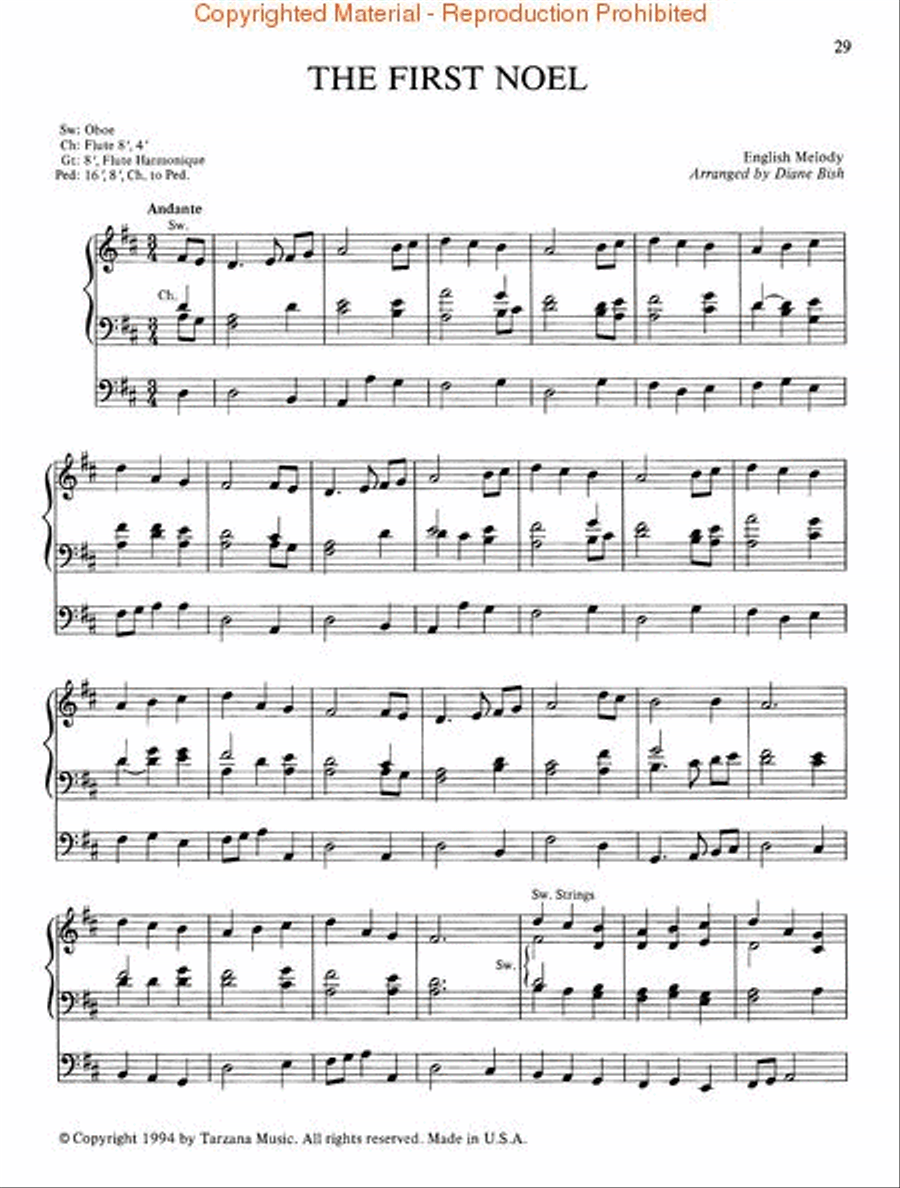 Merry Christmas from Diane Bish Organ scores gallery preview page 3