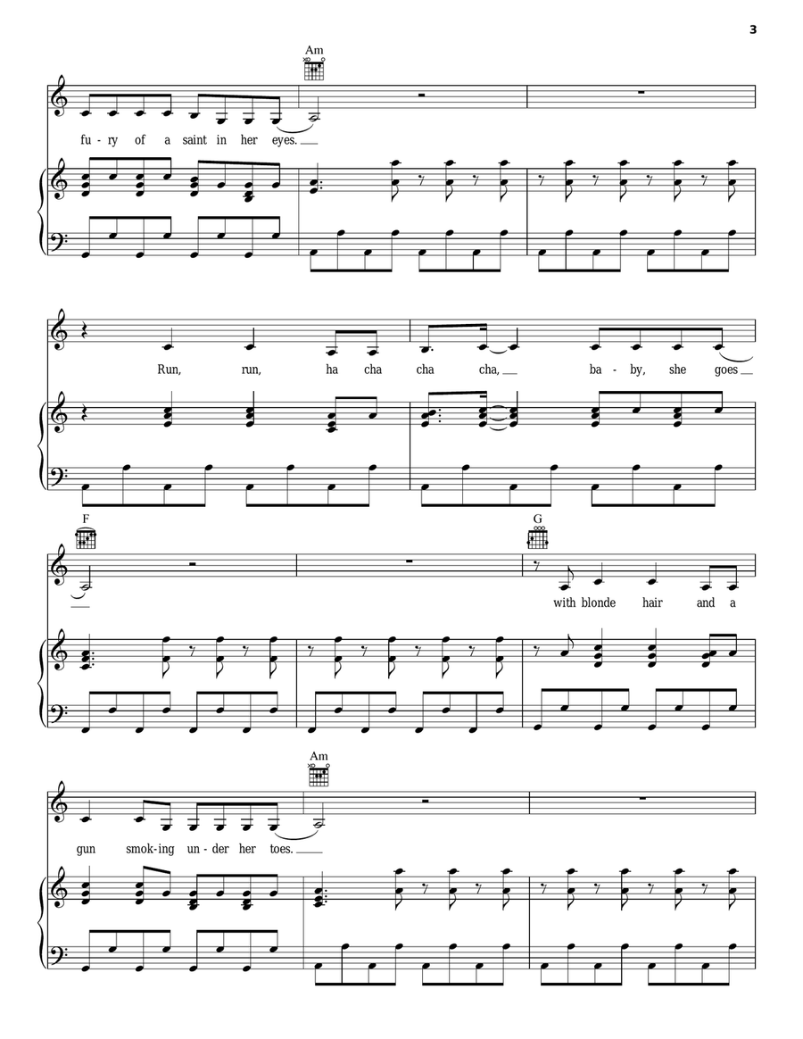 Highway Unicorn (Road To Love) Piano, Vocal, Guitar scores gallery preview page 3