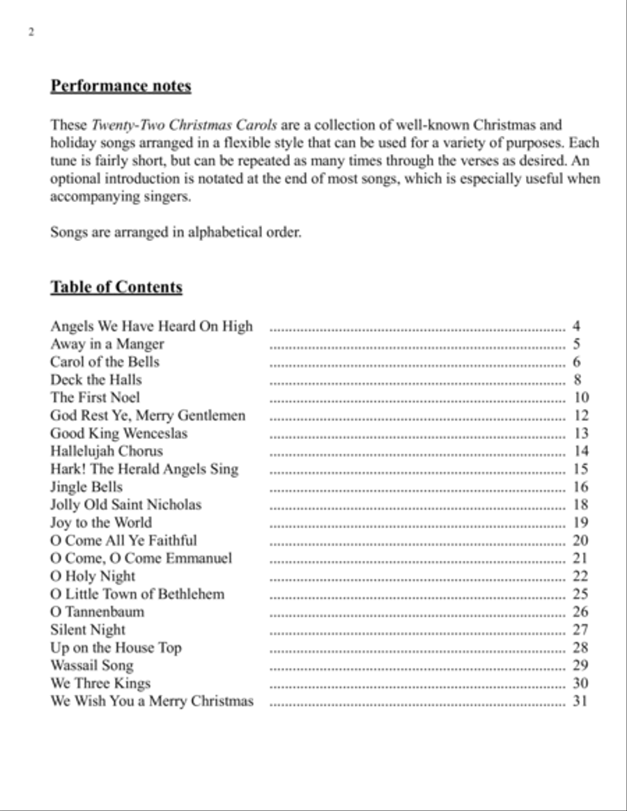 Twenty-Two Christmas Carols for String Orchestra String Orchestra scores gallery preview page 2