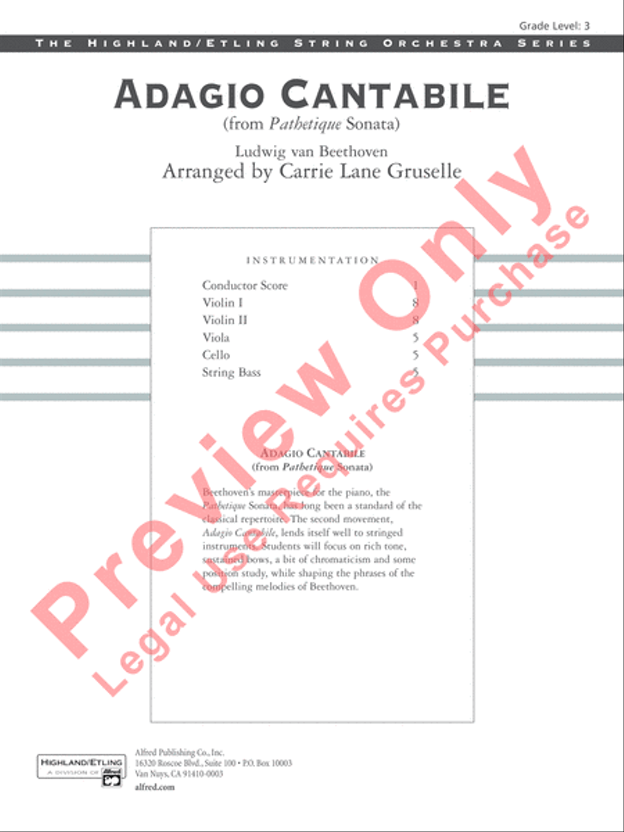 Adagio Cantabile Adagio Cantabile String Orchestra scores gallery preview page 2