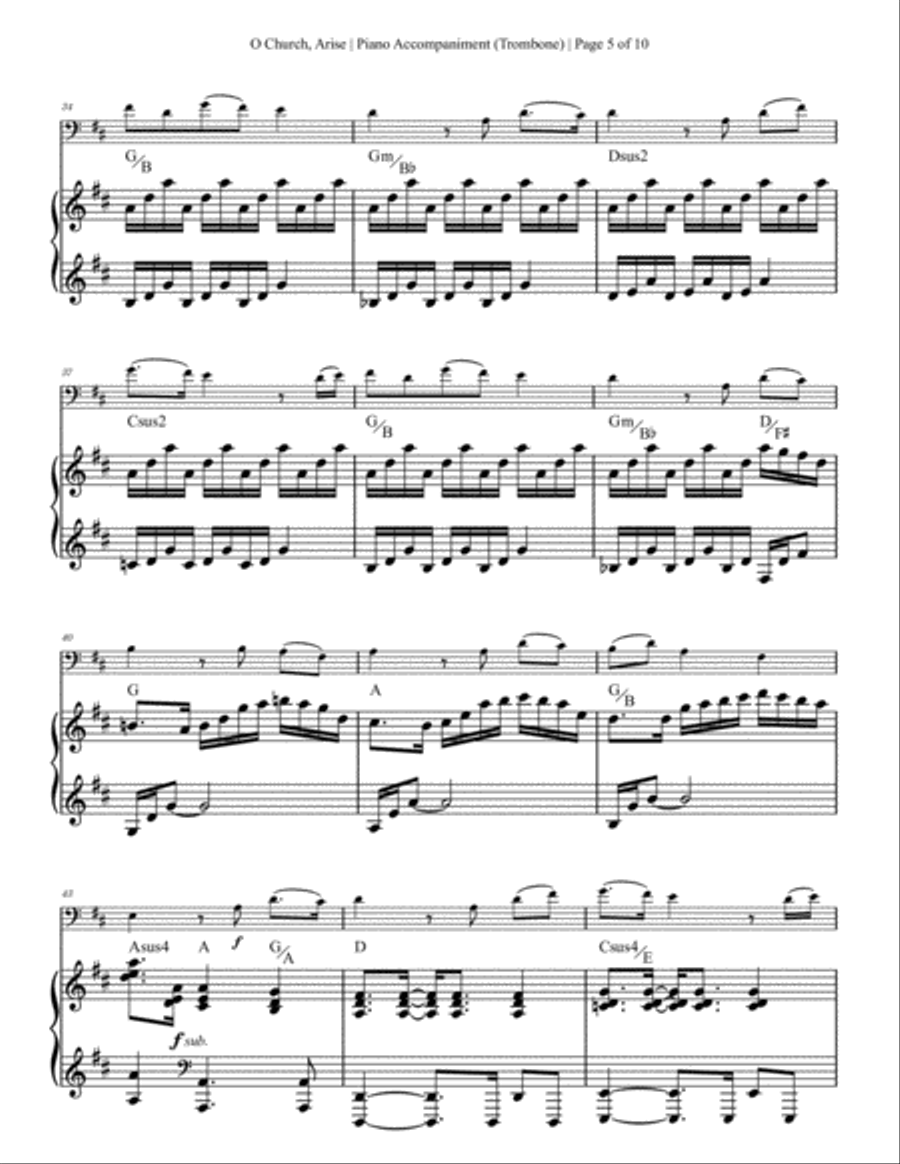 O Church, Arise (arise, Shine) Piano scores gallery preview page 5