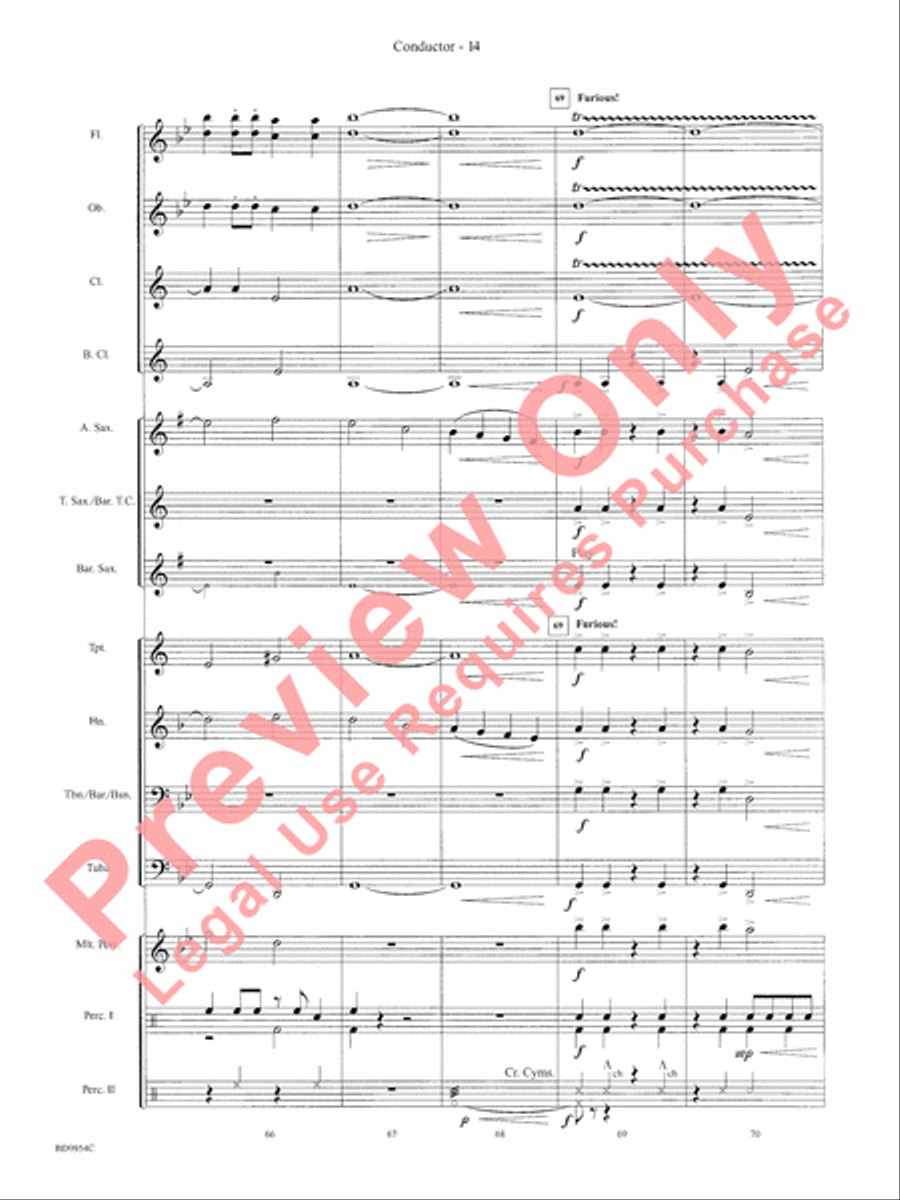 The Sound and the Fury Concert Band scores gallery preview page 17