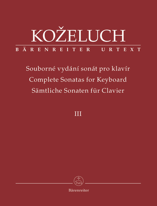 Book cover for Samtliche Sonaten fur Clavier III
