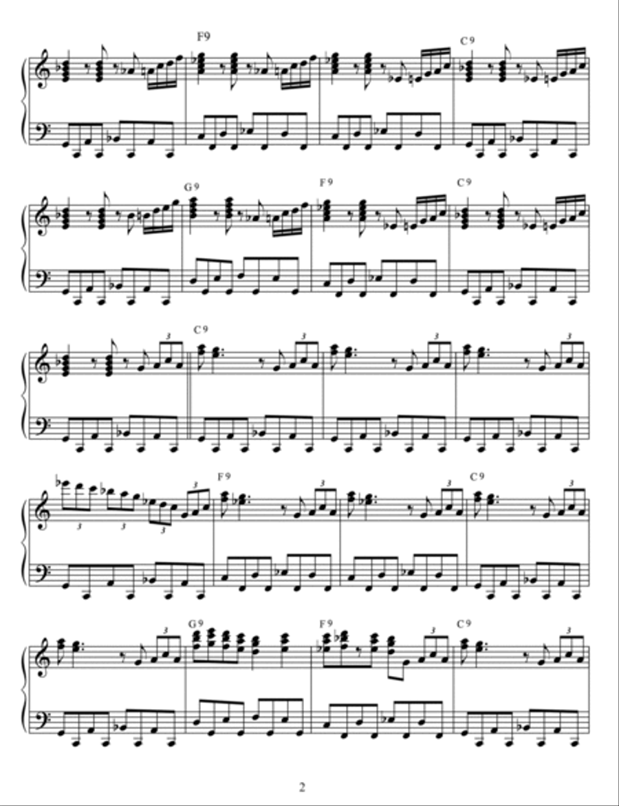 Boogie With Nicky (dedicated to the great British keyboard player Nicky Hopkins) Piano Method scores gallery preview page 3